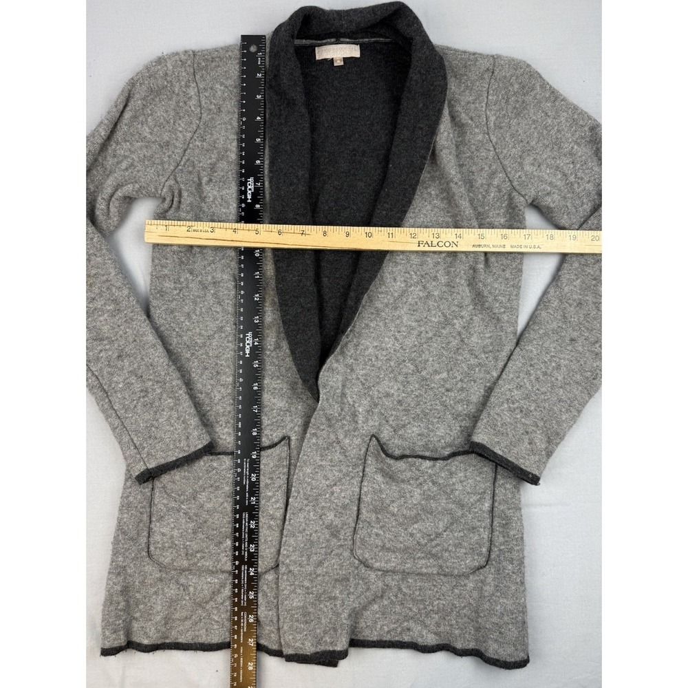 Anthro Benedetta B Wool Cashmere Cardigan Gray Open Front Cozy S - Picture 7 of 8